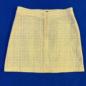 The Kooples Cream Textured Mini Skirt XS